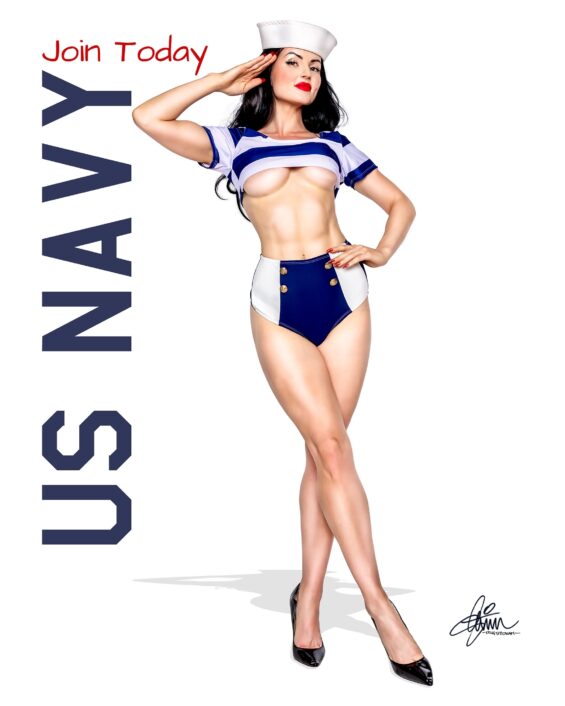 Veronica lavery Robert alvarado pin up czech pin up UAS Navy pin up poster